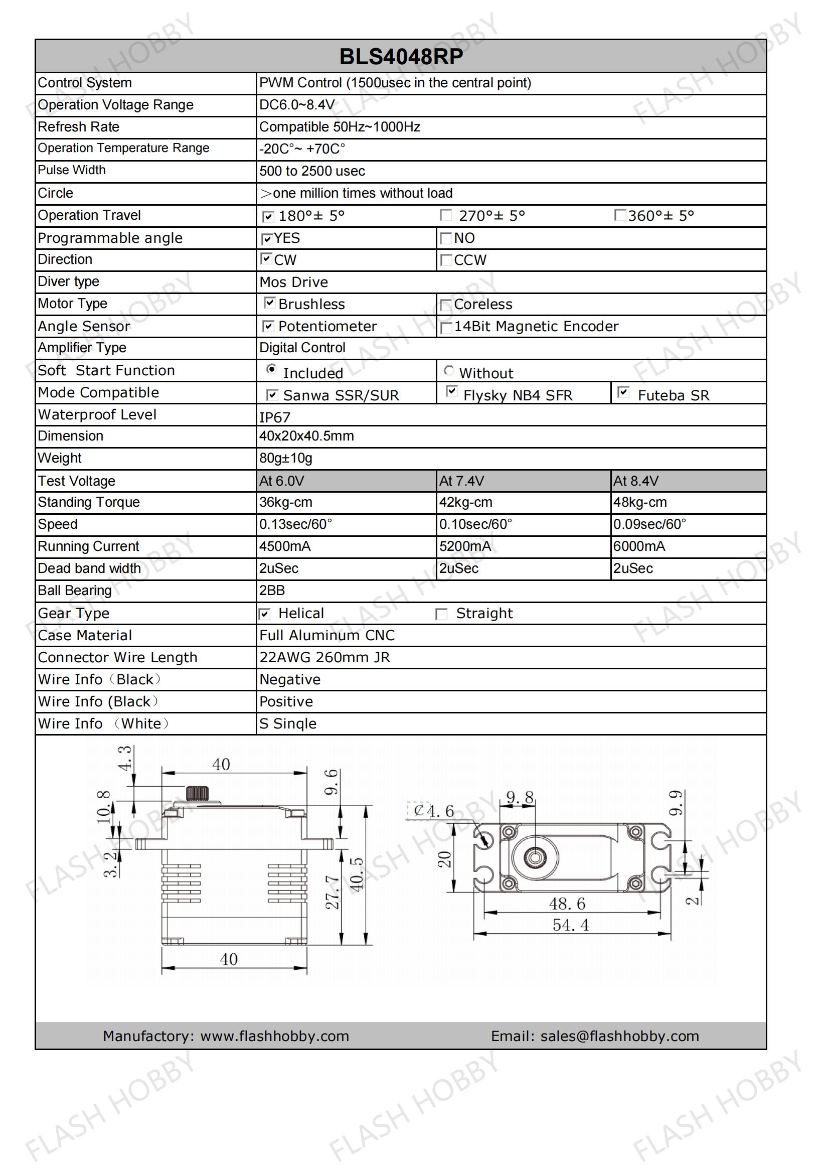 BLS4048RP 48KG harjadeta servo
